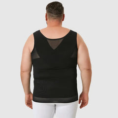 sculpme-men's black breathable compression vests