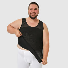 sculpme-men's black breathable compression vests