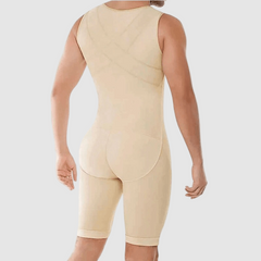 high compression plus size bodysuit for men shapewear