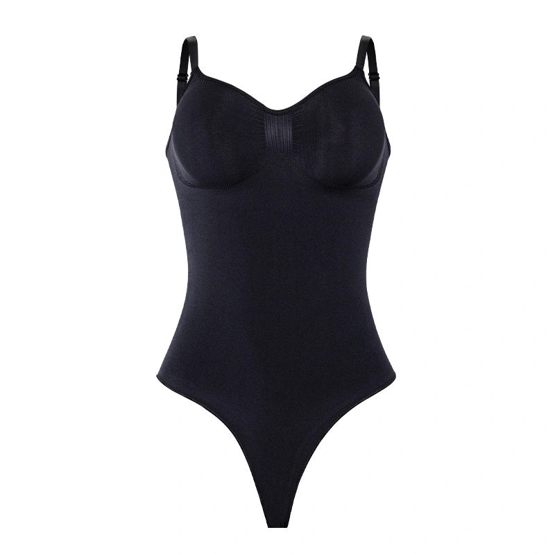 SCULPME Tummy Control Shapewear Adjustable Straps Seamless Thong Body Shaper