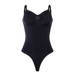 SCULPME Tummy Control Shapewear Adjustable Straps Seamless Thong Body Shaper