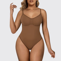 SCULPME Tummy Control Shapewear Adjustable Straps Seamless Thong Body Shaper