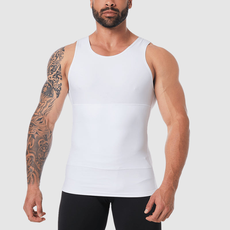 mens tummy control compression vest slimming shapewear