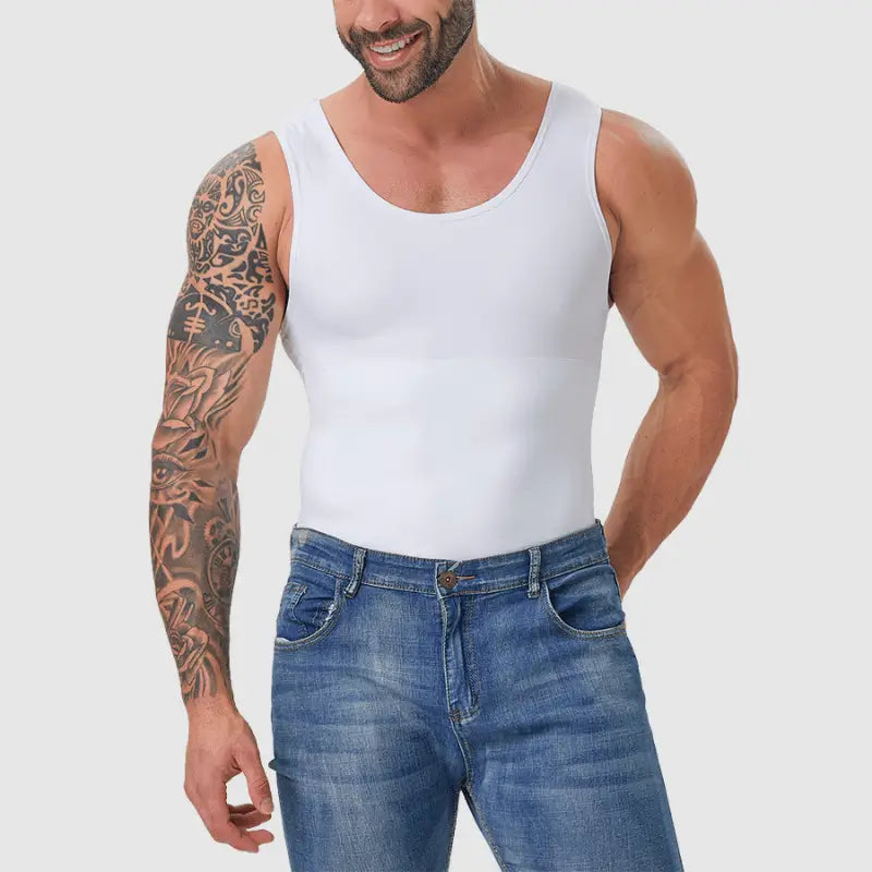 mens full body shapewear compression suit