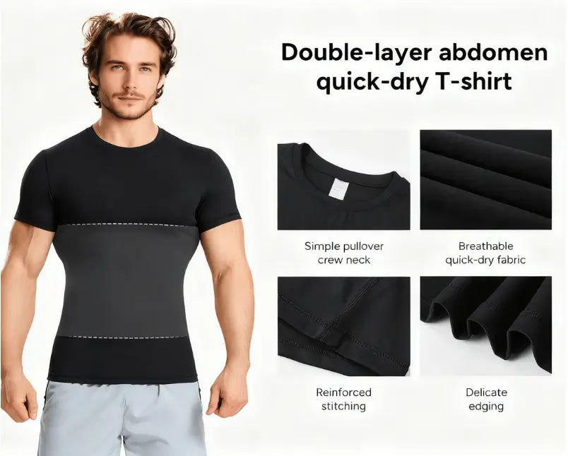 sculpme belly tummy control compression shirt details