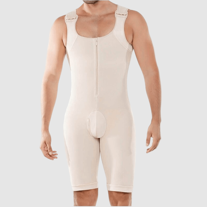 high compression plus size bodysuit for men shapewear